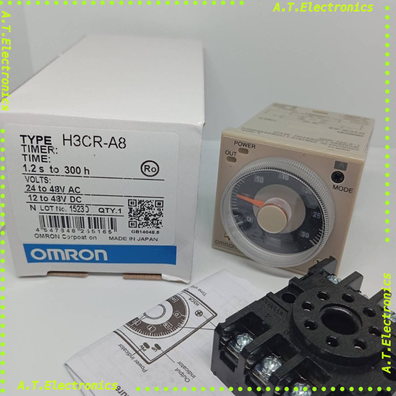 พร้อมส่ง! H3CR-A8 12-48v 24v 48v 12v0mroท H3CR-A8 รีเลย์เวลาจิ๋ว H3CR-A8 1.2-300h 24-48VAC 12-48VDC
