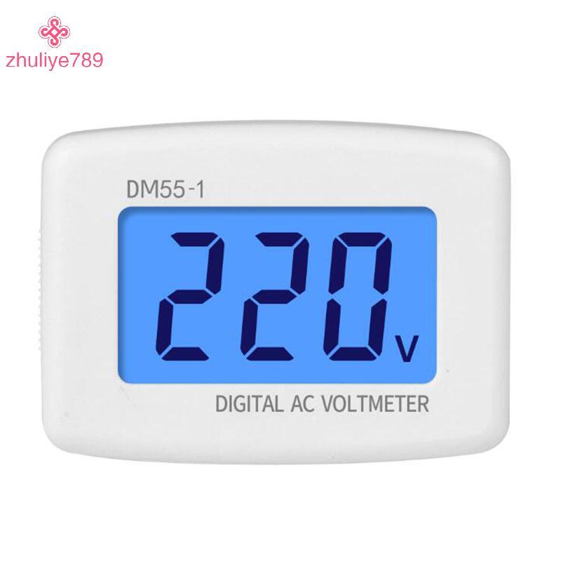 <zhuliye789>AC 80-300Vโวลต์มิเตอร์แบบดิจิตอลEU USปลั๊กDM55-1ซ็อกเก็ตเครื่องทดสอบแรงดันไฟฟ้าจอแสดงผลL