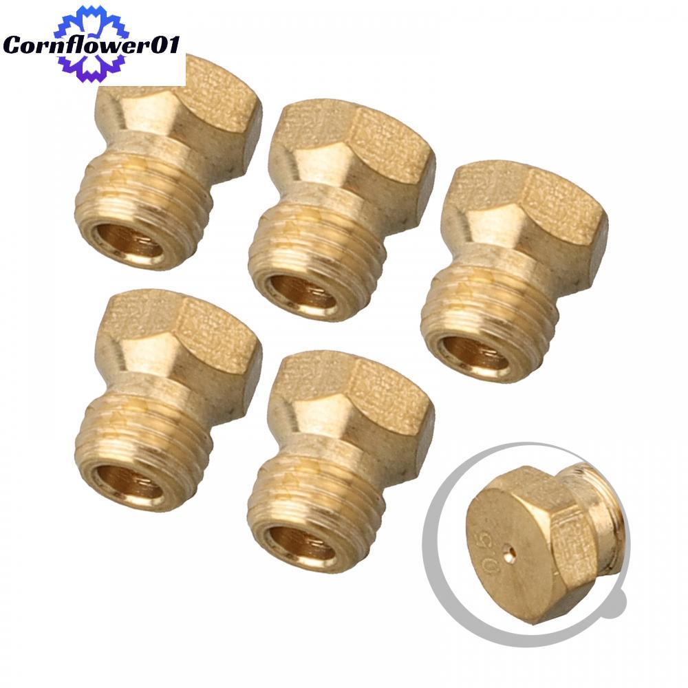 [cornflower01]Gas Stove Nozzle Color: Gold Flat Diameter 7mm Calorie Compatible Brass Nozzle
