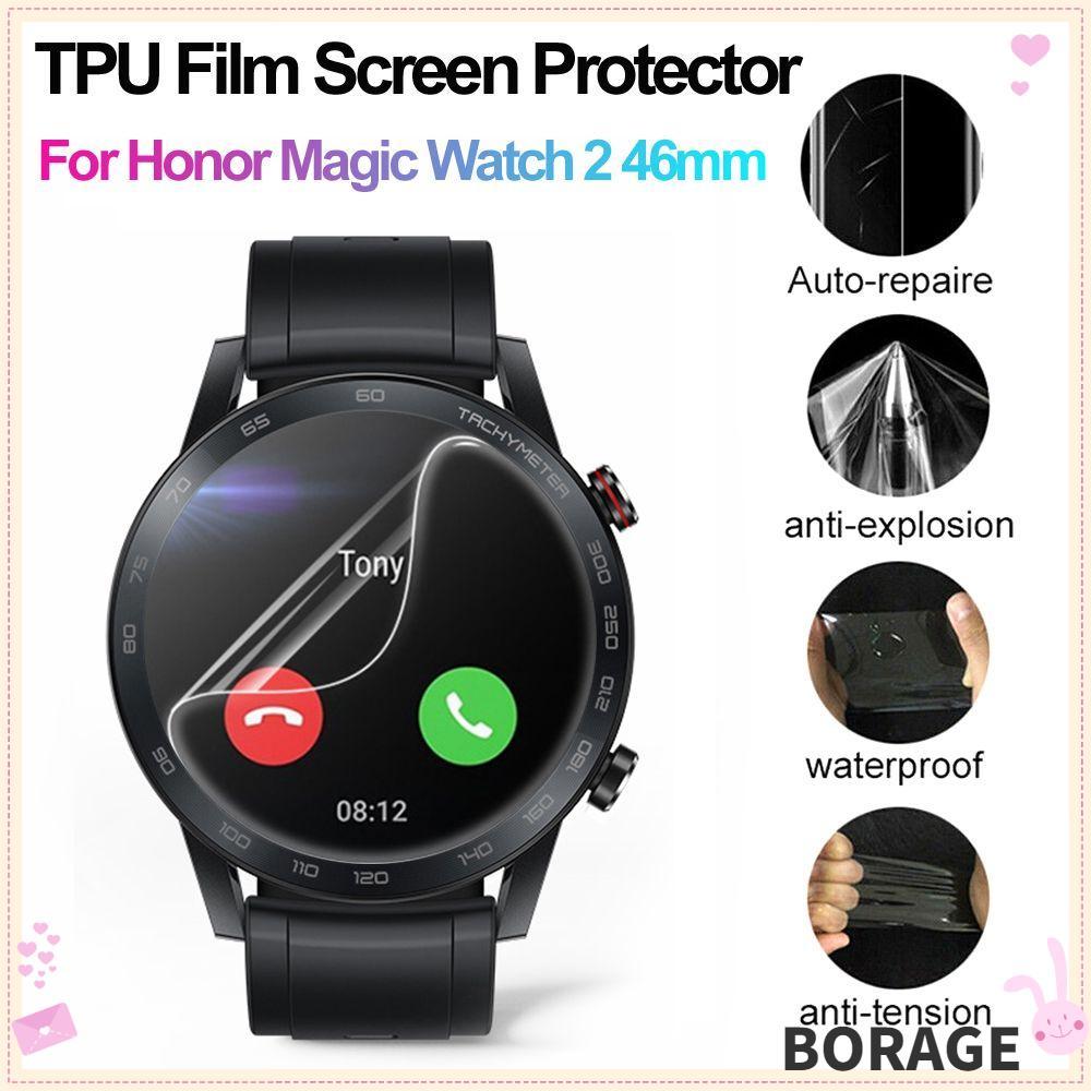BORAG ฟิล์มไฮโดรเจล TPU Slim Ultra thin Smart Watch คลุมทั้งหมดสําหรับ Honor Magic Watch 2 46 มม.