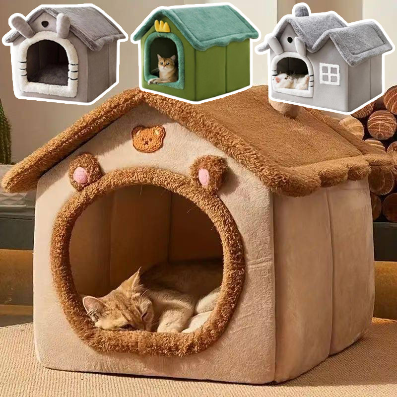 บ้านแมว ที่นอนหมาโดมกึ่งปิด: อบอุ่น นุ่มสบาย ให้สัตว์เลี้ยงหลับเต็มอิ่ม