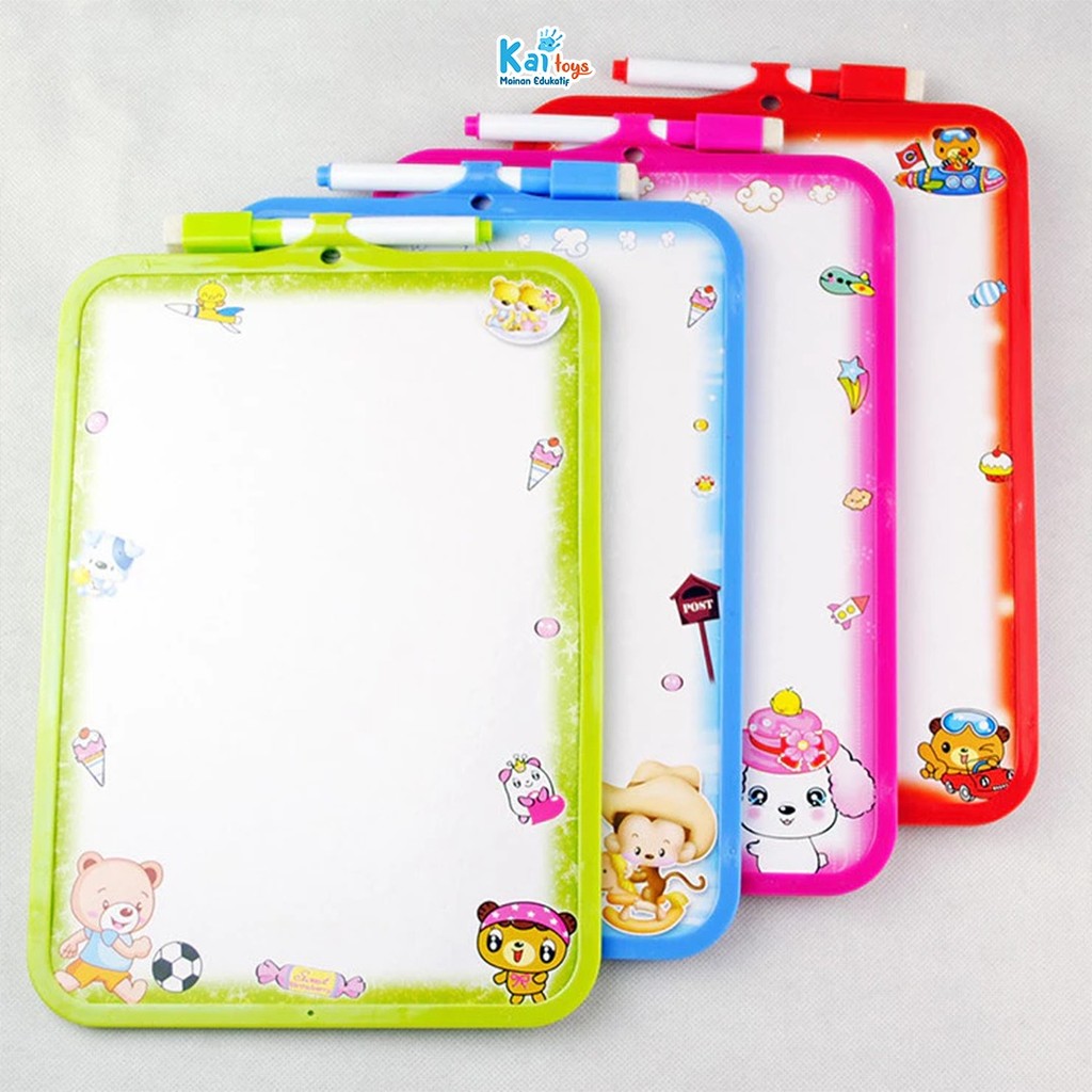 มินิเด็กไวท์บอร์ดฟรีเครื่องหมาย / กระดานไวท์บอร์ดขนาดเล็ก 18.5x26 ซม. ไวท์บอร์ดการศึกษาแบบพกพา ลบได้