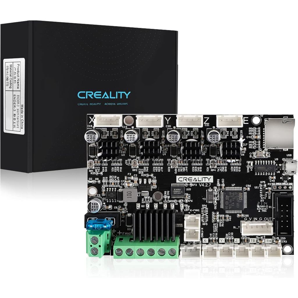 อย่างเป็นทางการ Creality 3D เครื่องพิมพ์ Ender 3 อัพเกรดเงียบเมนบอร์ด V4.2.7 พร้อม TMC2225 Driver Ma