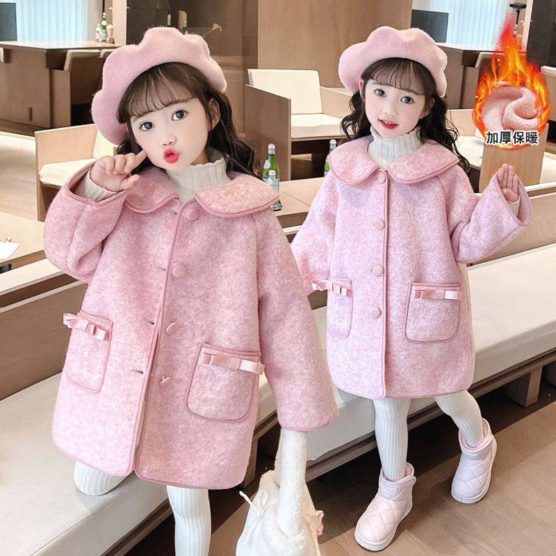 เสื้อหนาวทำจากผ้าขนสัตว์สำหรับฤดูใบไม้ร่วง ออกแบบใหม่ในสไตล์ตะวันตก เหมาะสำหรับสาวๆ - รูปที่ 4