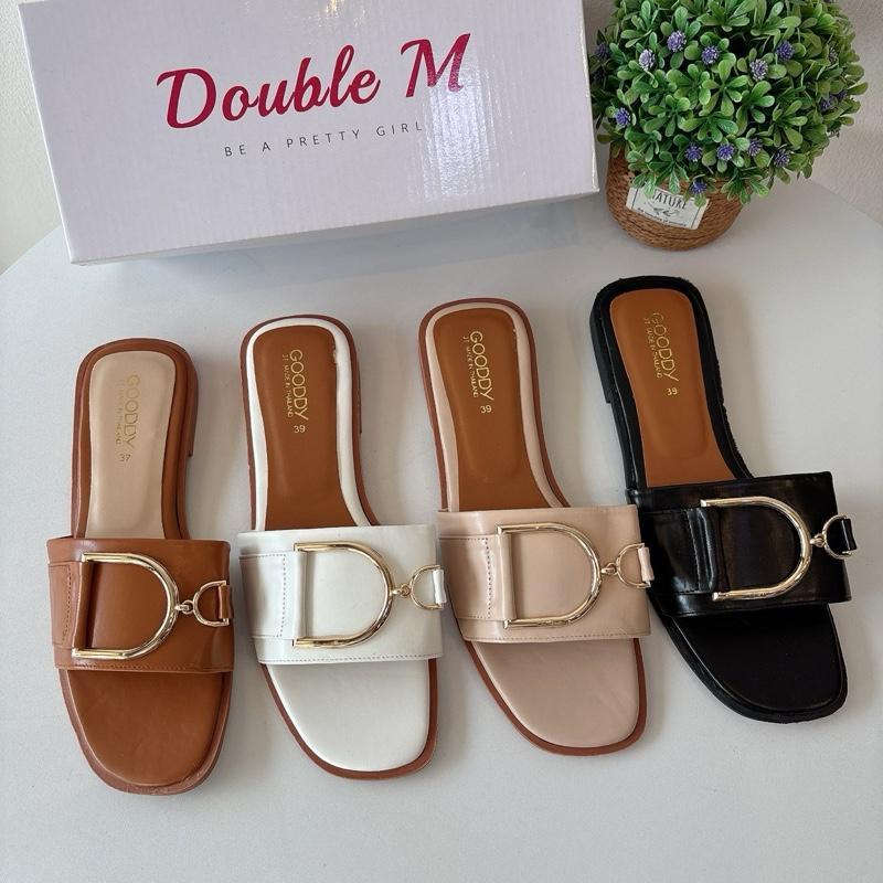 DoubleMstore (GA2602 Size 36-40) Gooddy Womens Flats Shoes Logo D