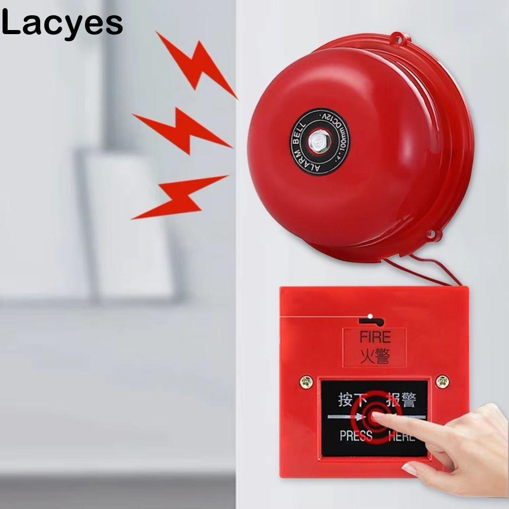 LACYES Point Fire Alarm, Waterproof AC 220V Internal Strike Alarm Bell, สะดวกภายใน Strike Type Metal