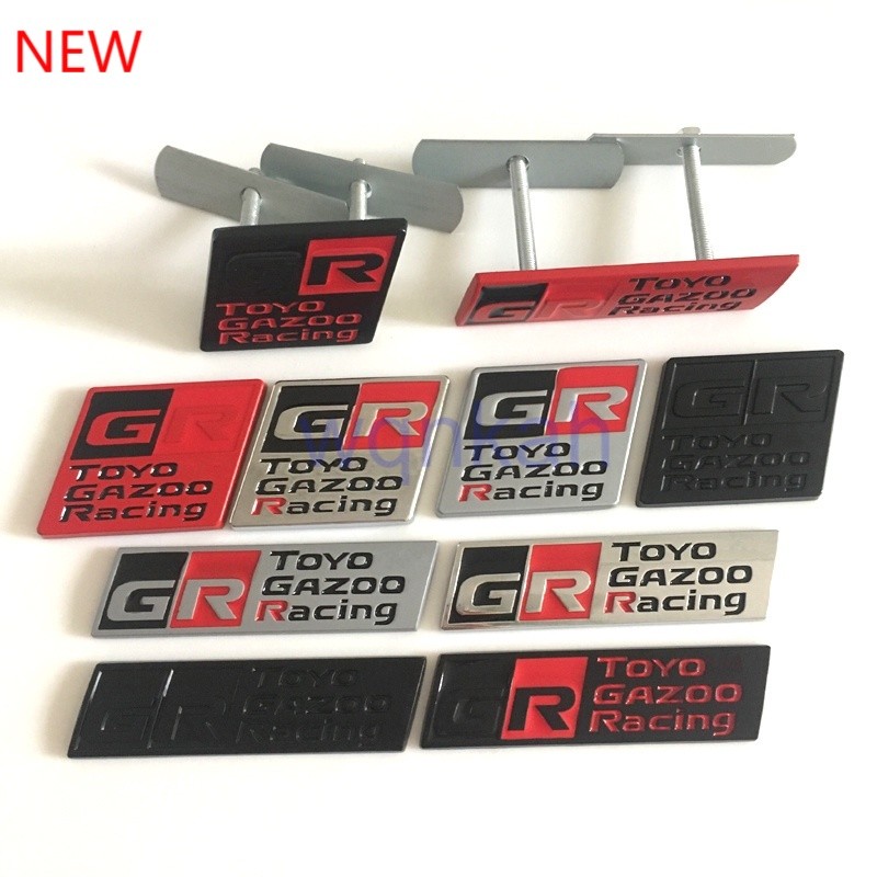 2024 ใหม่ 3D GR Gazoo Racing โลโก้สัญลักษณ์ Badge สติกเกอร์รถด้านหน้า Grille อุปกรณ์เสริมอัตโนมัติสํ