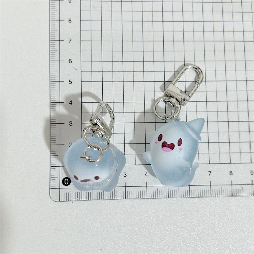 ข้ามพรมแดนส่องสว่างผีน้อยพวงกุญแจตลกสามมิติตุ๊กตาฮาโลวีนกระเป๋านักเรียนจี้จี้ อิน อุปกรณ์เสริม - รูปที่ 2