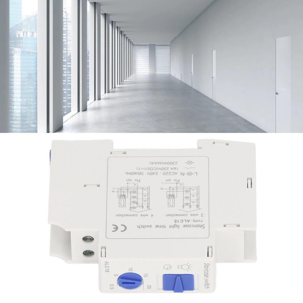 สวิตช์ควบคุมเวลา Less Interfal 0.5-20min Timer Mechanical Drive 220-240V AC 16A สําหรับ Corridor Fac