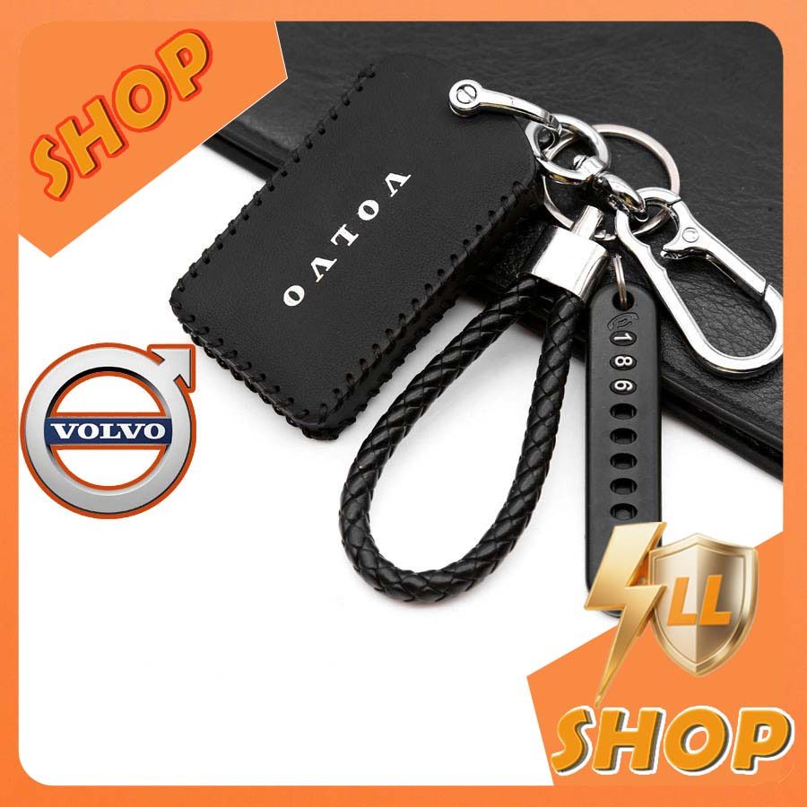 [READY]VOLVO EX30 Leather Surface Key shell volvo ex30 Color thread half pack Key cover Car Intelligence nfc Proximity Card Holder F9XX