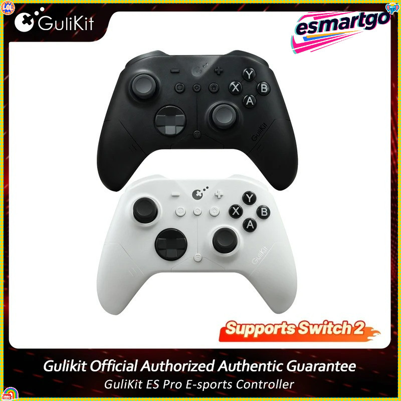 GuliKit ES Pro E-sports Bluetoth Controller, เกมแพดไร้สายพร้อมจอยสติ๊ก TMR สําหรับ Nintendo Switch /