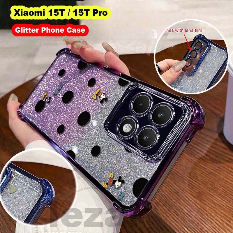 เคสXiaomi 15 T Pro 15TเคสXiaomi15T Pro 15TPro 15T เคสใส Soft Shining กันกระแทก Glitter ฝาหลัง