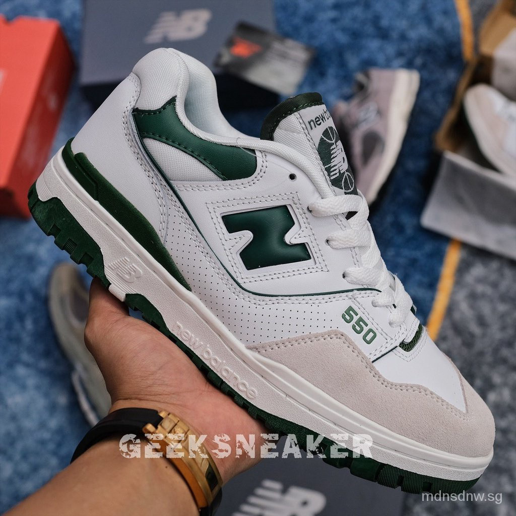 [Geek] nb 550 รองเท้าผ้าใบหนังกลับลํากล้องต่ํา nb550/nb OG