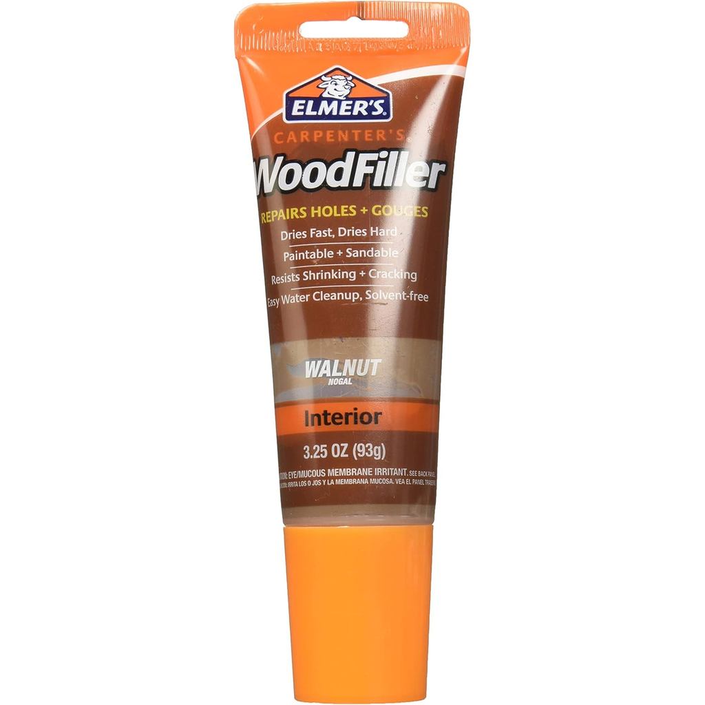 Elmer's E864 Carpenter Wood Filler，3.25 ounce tube（about 103.5 Ml），Mahogany, E859