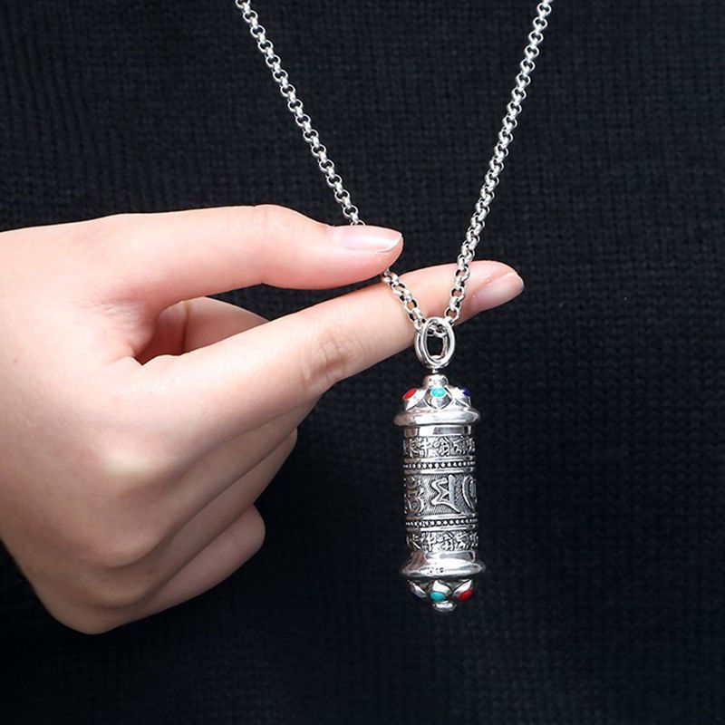 TB Spot Goods#New six pendants S999Sterling Silver Necklace for Men and Women, Couple Style, Vintage