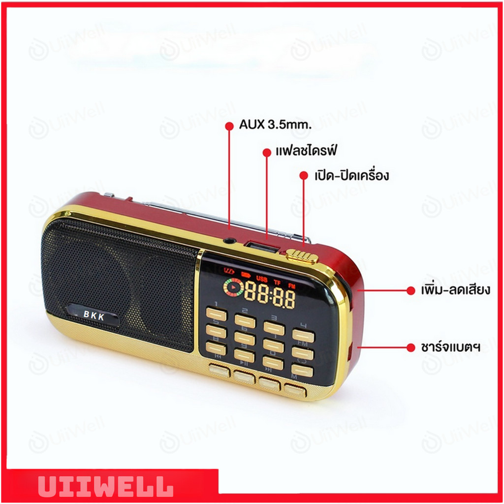 Music Box ลำโพงบลูทูธพกพา Mini Speaker MP3 Smart Speaker ลำโพงไร้สาย USB FM Radio ชาร์จง่าย ให้เสียง