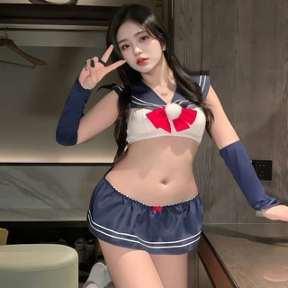 SUPER SEXY ชุดคอสเพลย์เซ็กซี่ ชุดนักเรียนเซ็กซี่ ชุดคอสเพลย์สาวอวบ ⚡ M-5XL | 40-100กก. M-462