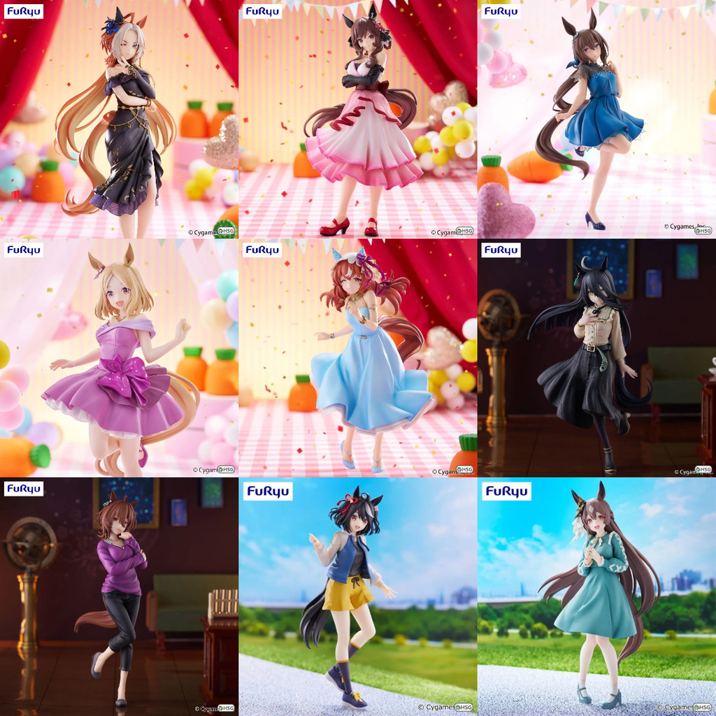 FURYU Trio-Try-iT - Uma Musume - Satono Diamond, Kitasan Black, Manhattan Cafe, Twin Turbo Figure