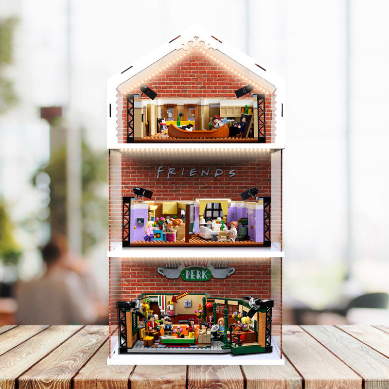 [กล่องแสดงโมเดล] ฝาครอบกันฝุ่นอะคริลิคเหมาะสําหรับ Lego 10292 Old Friends Monica และ Rachels Apartme