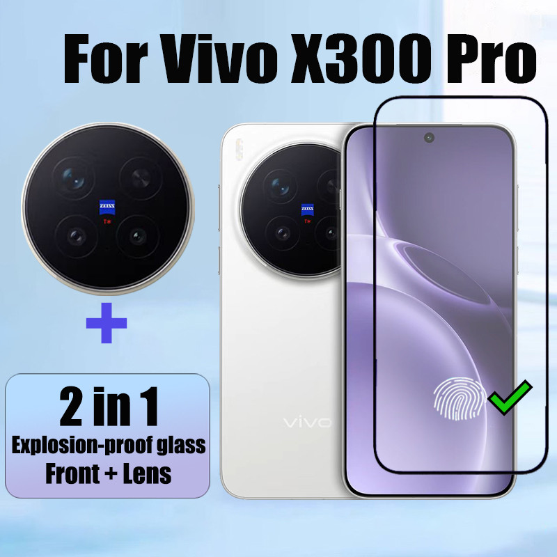 ฟิล์ม Vivo X300 Pro 5G 2 in 1 HD ป้องกันหน้าจอ สำหรับ กระจกนิรภัยสําหรับ สำหรับ Vivo X200 5G Anti-impact Glass ฟิล์ม กันรอยหน้าจอ สำหรับ ฟิล์มกระจก & ฟิล์มกล้อง