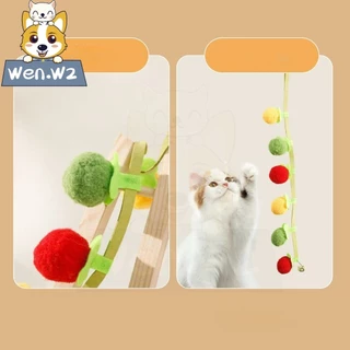 wen.W2 ของขวัญคริสต์มาสแมว! มะเขือเทศแมงกานิส กระดิ่งดังก้อง 3สี ทนทานสุดๆ แปะผนังได้ ของเล่นฮิต