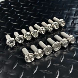 น็อตยึดหม้อน้ำ น็อตยึดหม้อน้ำ Click Giorno Lead Pcx160 click160 ราคา1ชุด3ตัว สแตนเลสแท้เกรด304