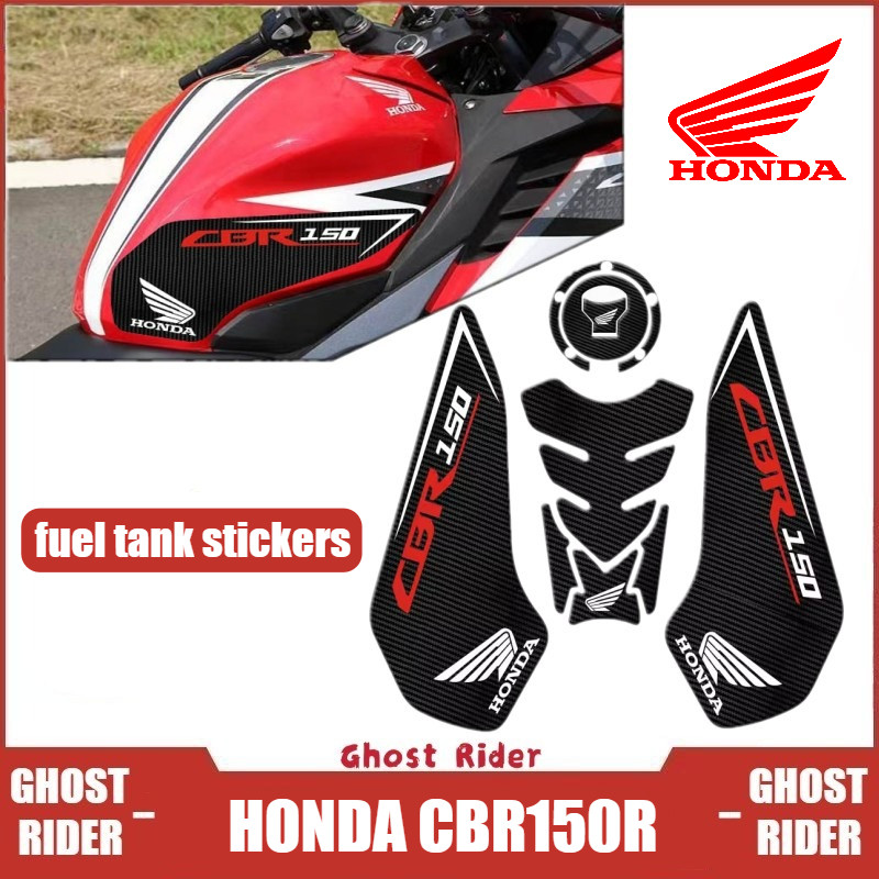สําหรับ HONDA CBR150R 2021-2022 ดัดแปลงรถจักรยานยนต์ถังน้ํามันเชื้อเพลิง Pad Protector สติกเกอร์ Anti-Slip Scratch-Resistant ถัง Grip Fishbone Decal