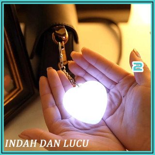 Lampu Gantungan Kunci Bentuk Hati Cocok Untuk Hadiah Cinta Valentine Souvenir