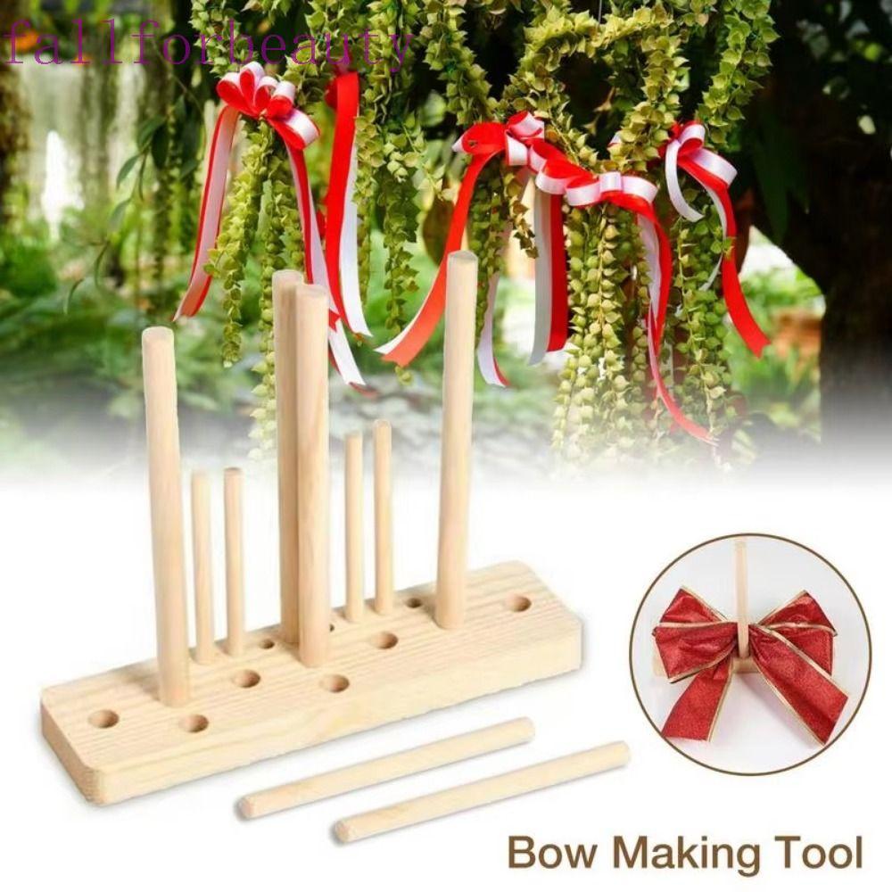 FALLFORBEAUTY เครื่องทําโบว์ริบบิ้น, กระดานปรับได้ Sticks เครื่องทําพวงหรีดริบบิ้น, อเนกประสงค์สองด้านหลายขนาด DIY โบว์ทําเครื่องมือตกแต่งงานปาร์ตี้