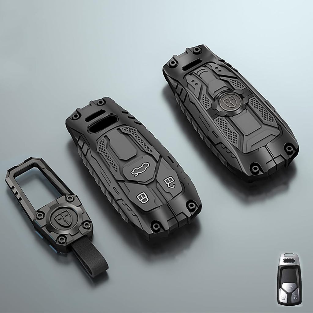 Mech สไตล์ Heavy Metal Key fob Cover, ใช้งานร่วมกับ Audi A1 A3 A4 A5 A6 A7 A8 Q3 Q5 Q7 SQ5 S3 S4 S5 