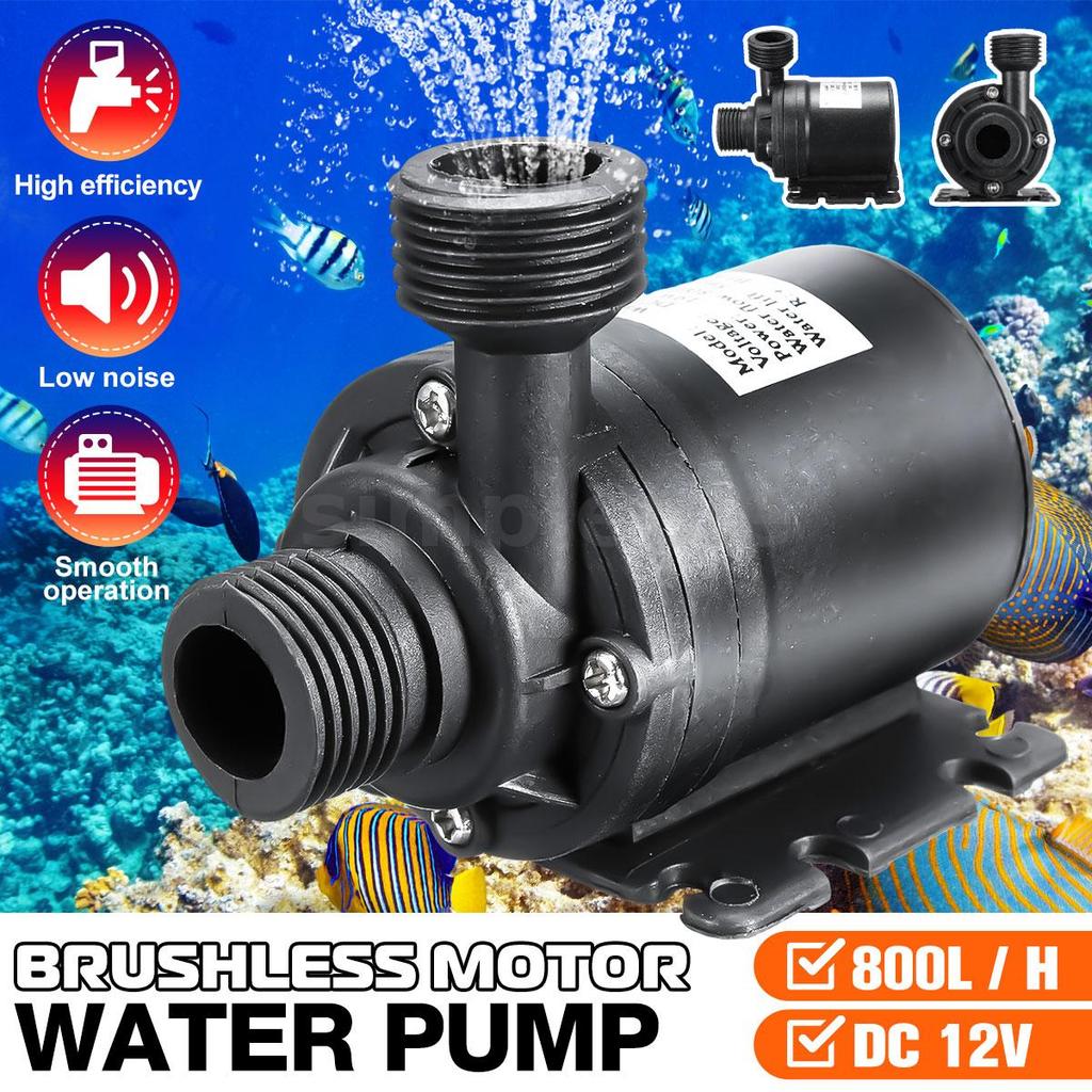 มอเตอร์ไร้แปรงปั๊มน้ํา ZYW680 DC12V 19W 800L/h Max Water Lift 5 เมตรเสียงต่ําที่มีประสิทธิภาพสูงปั๊มไหลเวียนน้ําร้อน
