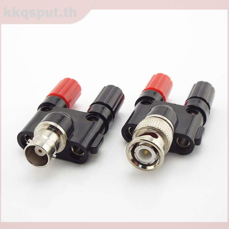 BNC ชาย BNC หญิงคู่ 4 มม. Banana Jack Coaxial binding โพสต์สายวิดีโอซ็อกเก็ต Connector THK2