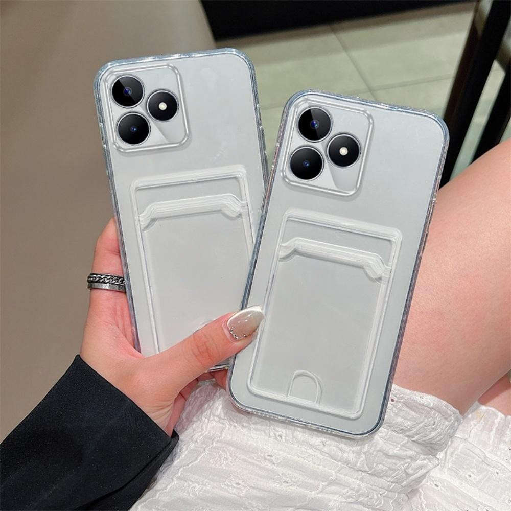 CASE REALME C51, C51S, C53, C61, C63, NOTE 50 CASE CARD CLEAR TRANSPARENT SOFT SLOT CARD / WALLET CA