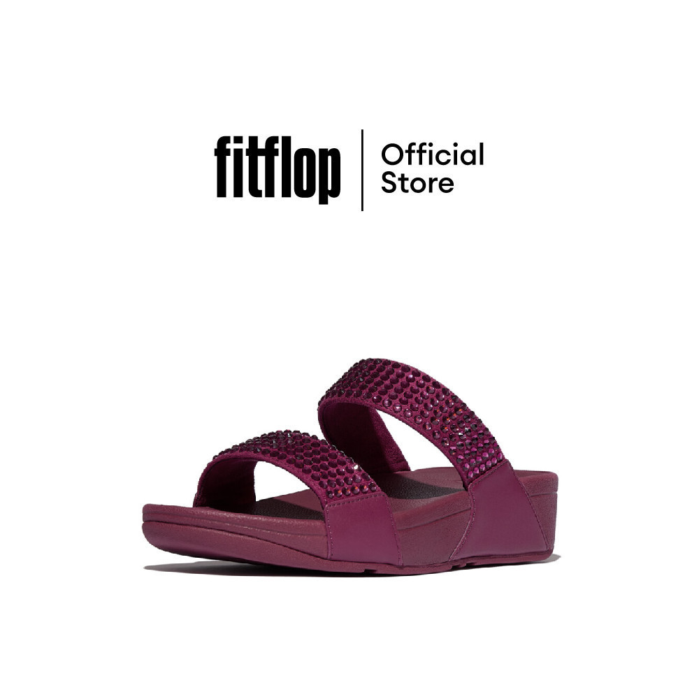 FITFLOP LULU MAXI-CRYSTAL TWO-BAR S รองเท้าแตะผู้หญิง รุ่น E5V-288 สี RED