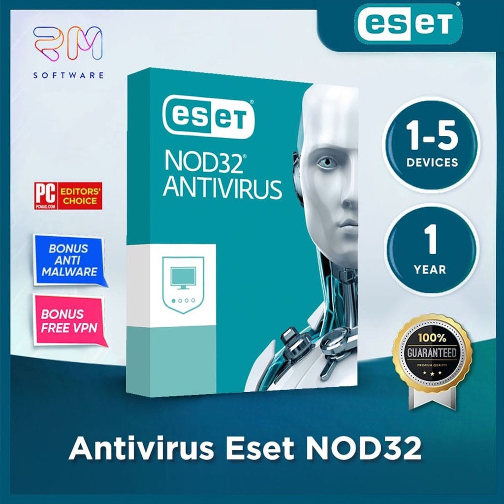 ESET Nod32 Antivirus | 1 to 5 PC Device 1 to 3 Year |  Latest Version ORIGINAL