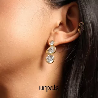 URPALS ต่างหู Stainless ชุบทอง18K ทนน้ำ ทนเหงื่อได้ดี