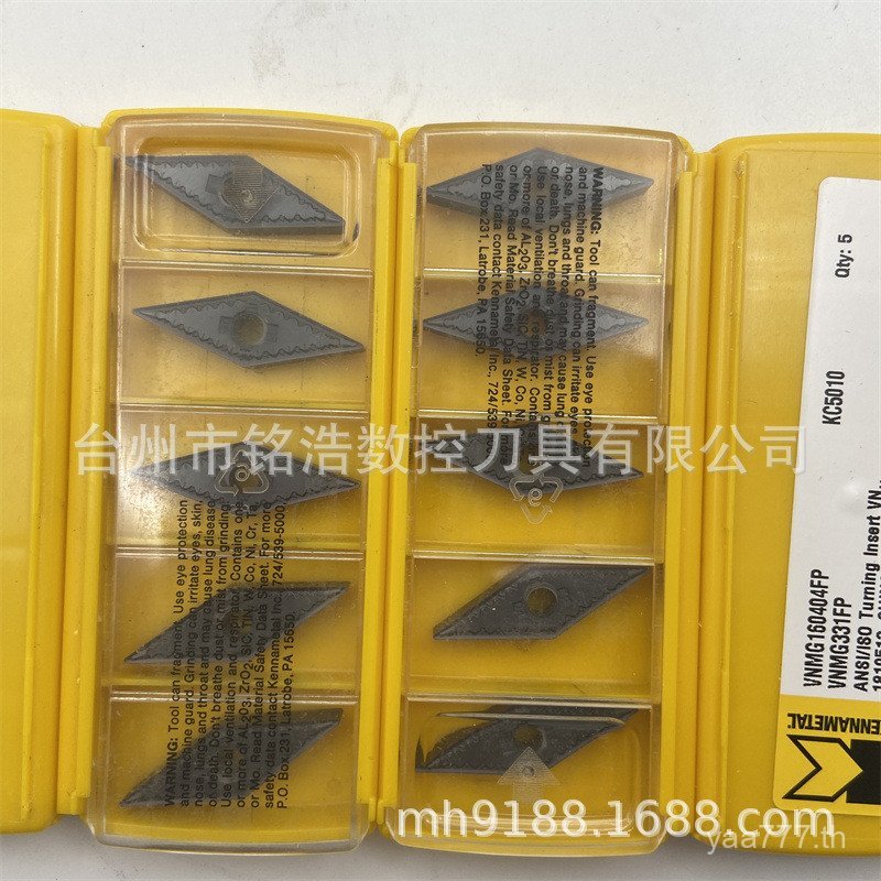 Kenna KC5010 ใบมีดเครื่องมือเปลี่ยนเพชร 35 VNMG160404FP CNC KYNAMETAL องศา POU3
