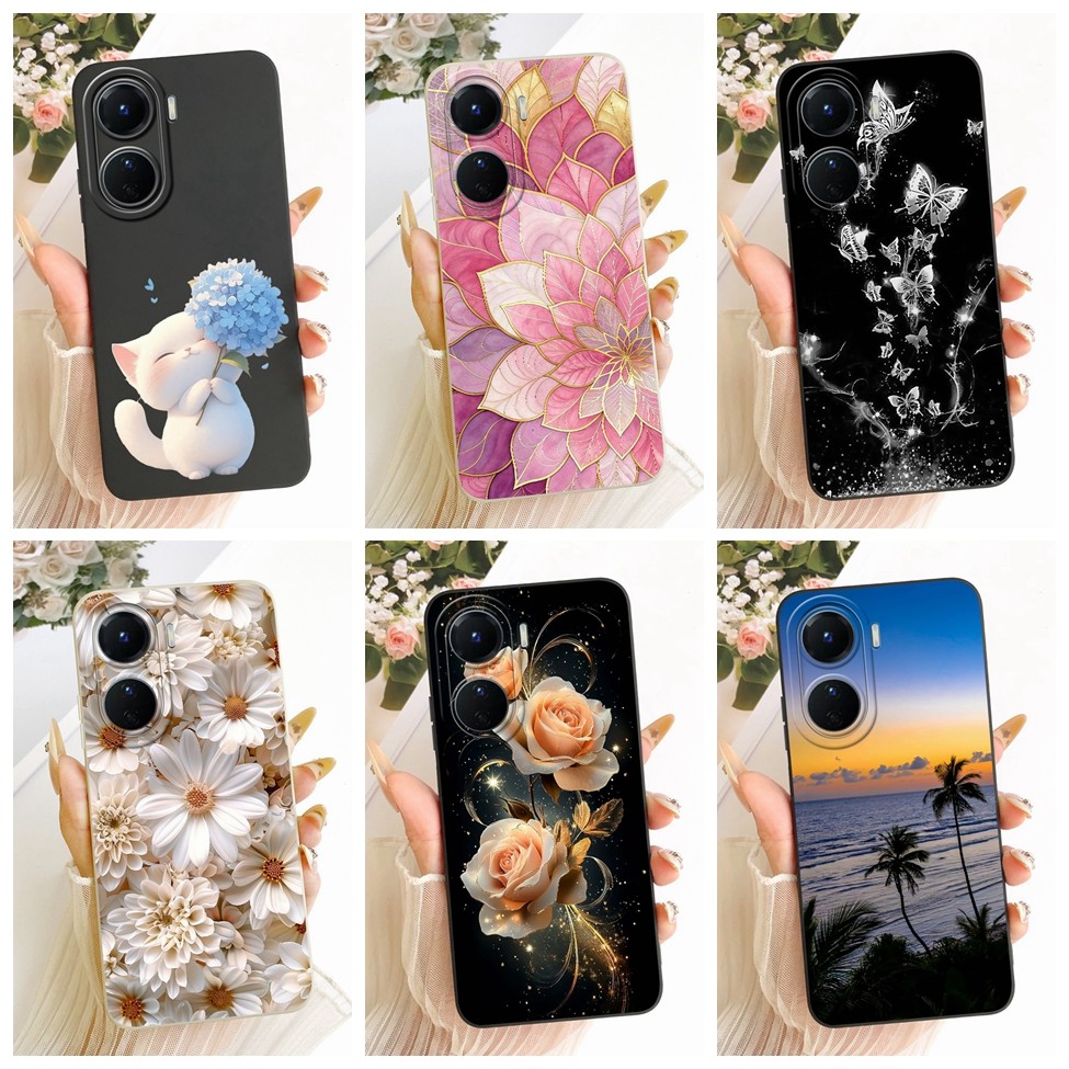 Vivo Y16 V2204 V2214 ปลอก Vivo Y56 V2225 ปกแฟชั่นการ์ตูนน่ารักตลกทาสีซิลิโคนเคสโทรศัพท์