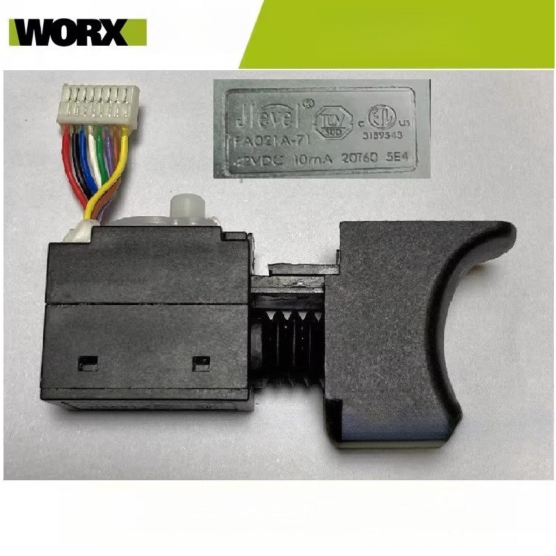 สวิตช์อะไหล่แท้สำหรับสว่านไร้สาย Worx รุ่น WU130, WU131 และ WU130X