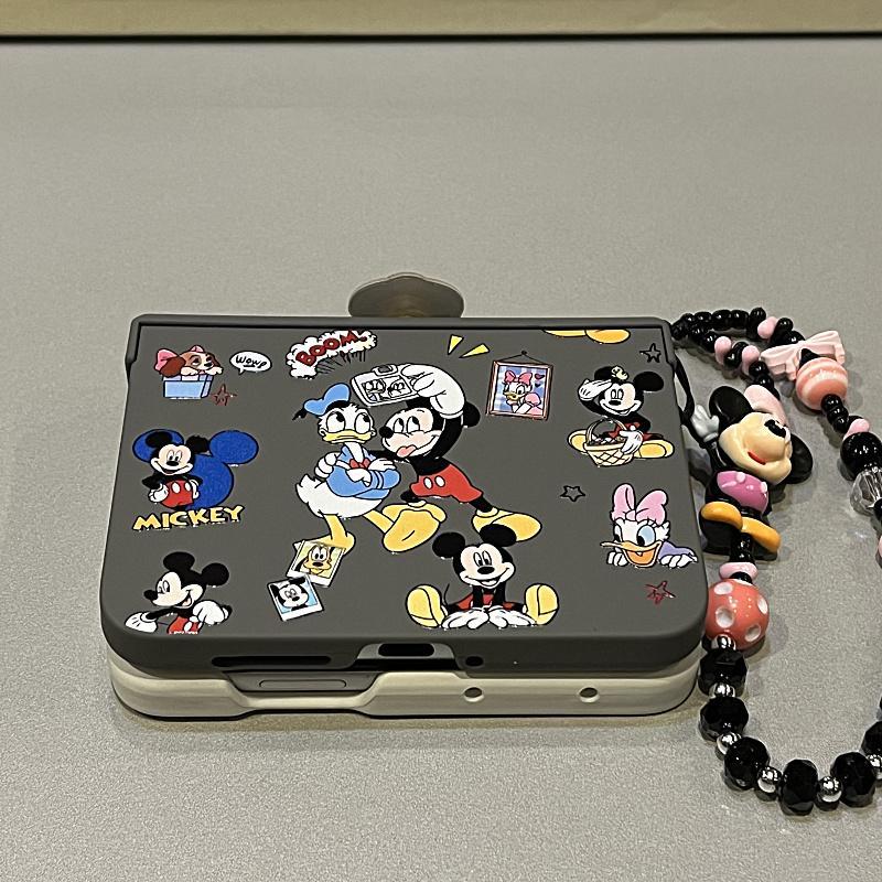 เหมาะสําหรับ Samsung Galaxy ZFlip7 การ์ตูนน่ารัก Mickey Mouse Donald Duck Spinning เคสโทรศัพท์ Lanya