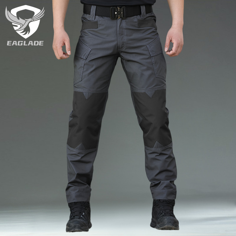 กางเกงยุทธวิธีสำหรับผู้ชาย ทรงคาร์โก้ กันน้ำ ยืดหยุ่น ทนทาน
