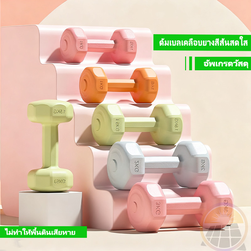 ดัมเบล 2KG / 3KG  สำหรับลดไขมันต้นแขน ออกกำลังกาย Dumbbells (สุ่มสี)