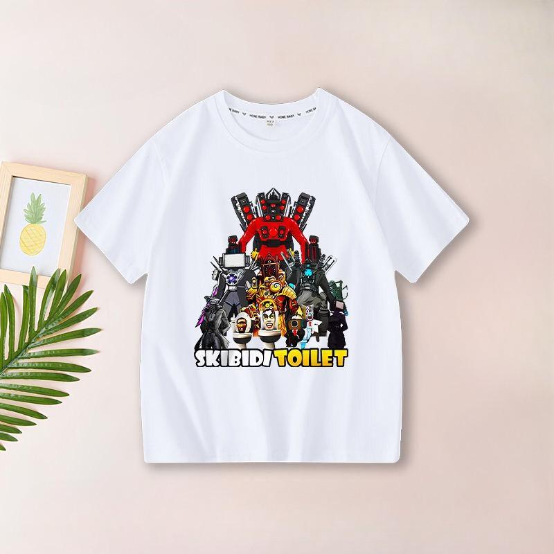 【จัดส่งจากประเทศไทย】Skibidi Toilet Titan Speakerman TV Man เสื้อยืดแขนสั้นเด็กเด็กชายสไตล์ Tee T73