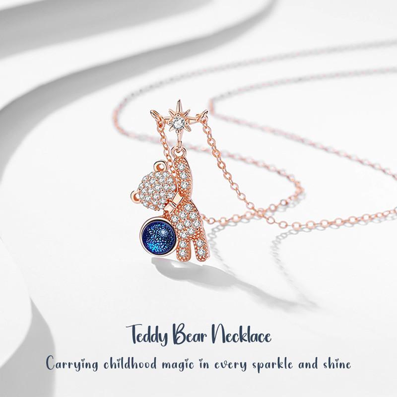 Teddy Bear Necklace สร้อยคอเงินแท้ S925 [MERCELO]