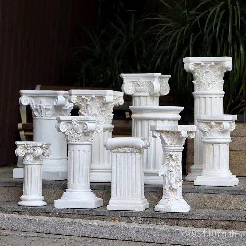 โรงงานสูงฟุตสวนกลางแจ้งขนาดใหญ่พิเศษลานคอลัมน์โรมันคอลัมน์ยุโรประเบียงขายตรงสวนวิลล่าฐาน โอ9OT