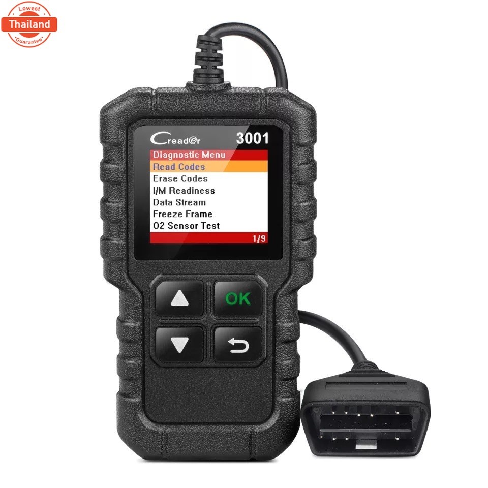 【จัดส่งด่วน】เต็ม OBD2 Code Reader Scanner การสแกนเครื่องอ่านโค้ด รหัสอ่านสแกนเนอร์ Creader CR3001 OB