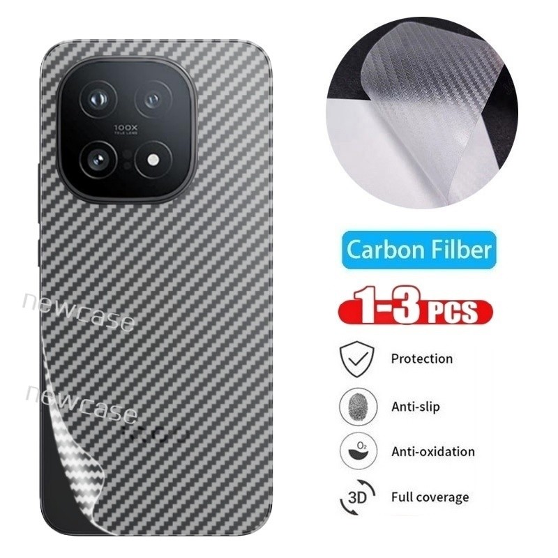 1-3 ชิ้น Matte กลับฟิล์มสําหรับ iQOO 15 13 5G 2025 iQOO15 iQOO13 คาร์บอนไฟเบอร์ป้องกันหน้าจอโปร่งใสฟ