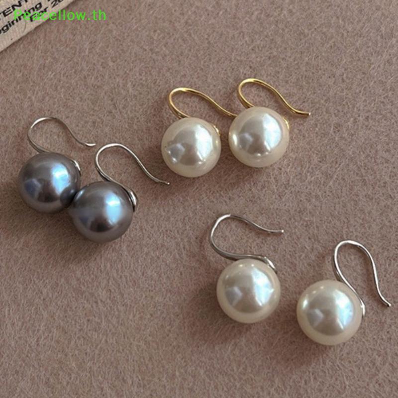 Peacellow ฝรั่งเศส 12 มม. จำลอง Pearls ต่างหู เครื่องประดับงานแต่งงาน