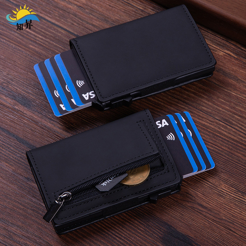 Anti-Degaussing Anti-Theft Swip Credit Card Case Business Portable Mens High-End Multi-Card Slot Cre