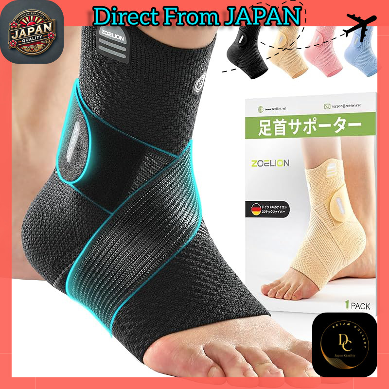 ZOELION Ankle Support with 3D Knitting & High-Elastic Mesh Straps - Lightweight & Breathable Compres